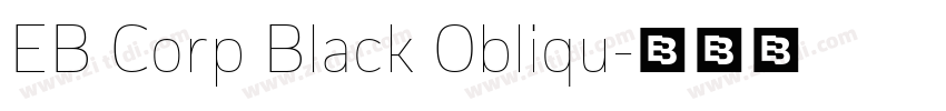 EB Corp Black Obliqu字体转换